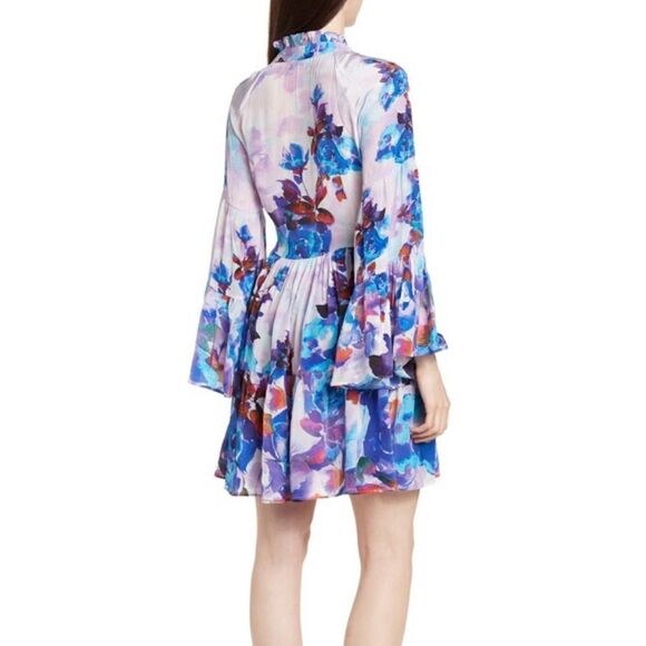 𝅺NWT Shahida Parides Floral Print Blouson Sleeve Dress Size XL - Picture 3 of 15